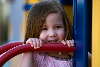 child playing outside